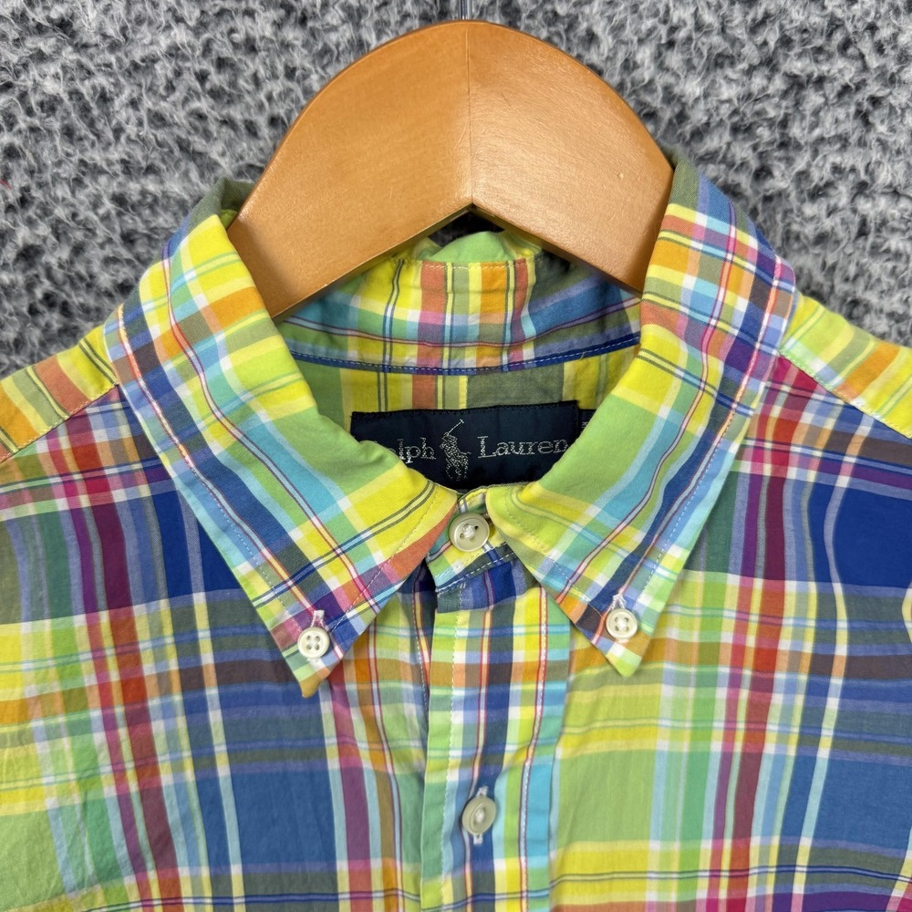Polo Ralph Lauren Shirt Mens Medium Multicolor Plaid Classic Fit Button Down - Picture 9 of 16